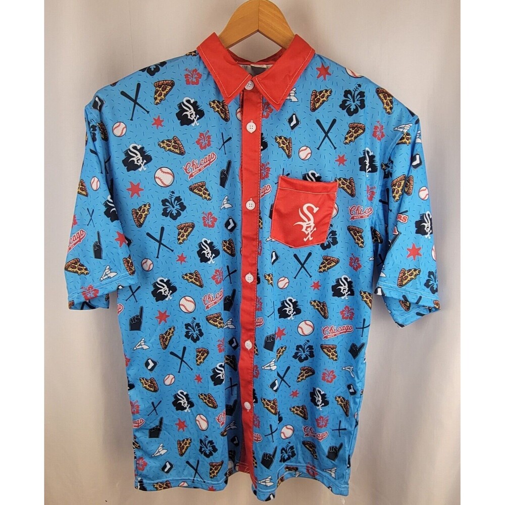 Chicago White Sox Shirt XL Extra Large Multicolor Hawaiian Beggars Pizza SGA